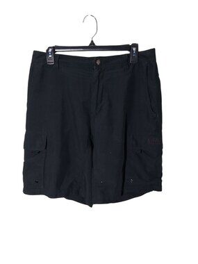 Magellan Sportswear Cargo Shorts 32 Black Polyester Outdoor Hiking Fishing